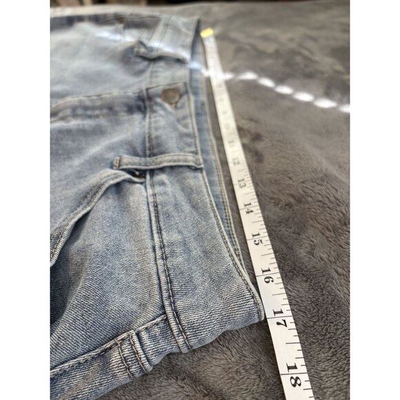 Women's Slit Front Denim Maxi Skirt Size 1X Blue Light Wash Preppy Trendy - Picture 6 of 8